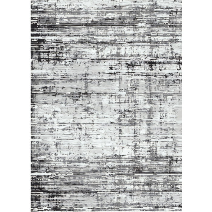 Conceptum Wookece319 Alfombra 100 x 150 cm Blanco, Gris y Negro